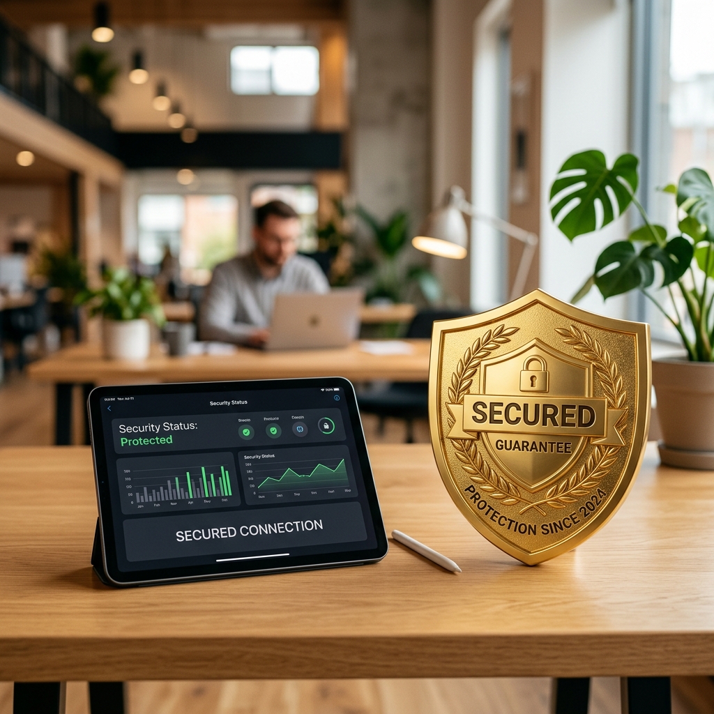 100% Satisfaction Guarantee Secure Medallion Badge